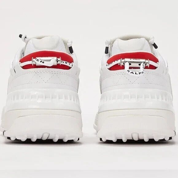 Men Polo Ralph Lauren Polo Sport PS200 Shoes Men Size 11.5 Sneaker White Red NEW